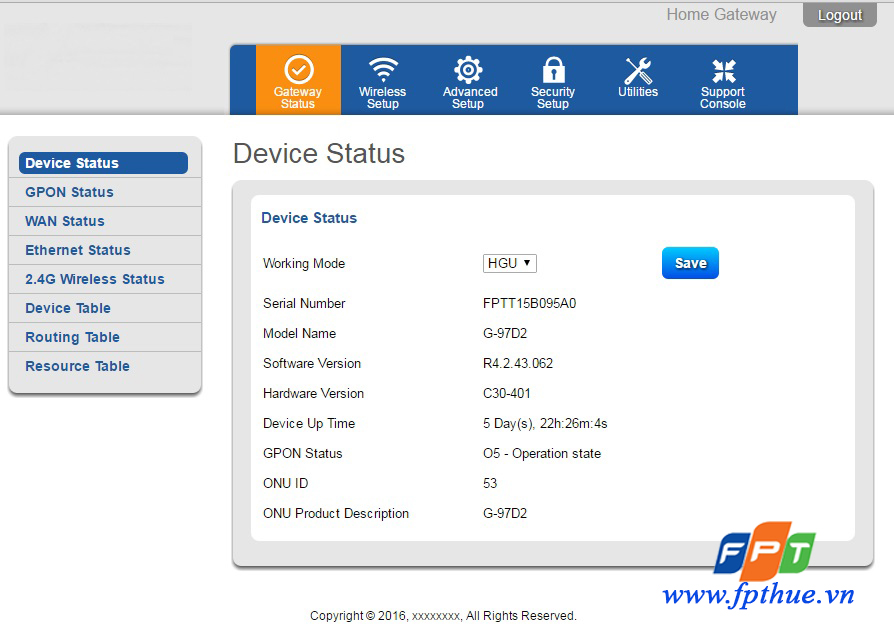 Hướng dẫn đổi mật khẩu Wi-fi modem quang FPT G-97D2