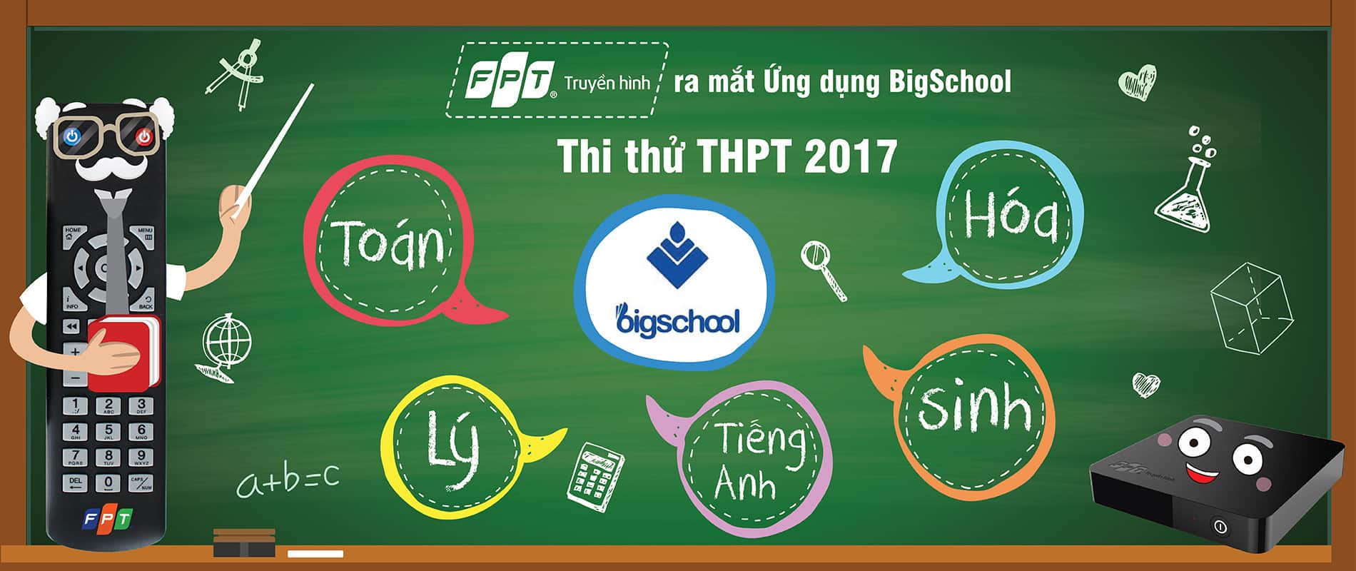 Truyền hình FPT ra ứng dụng thi thử THPT Quốc gia BigSchool