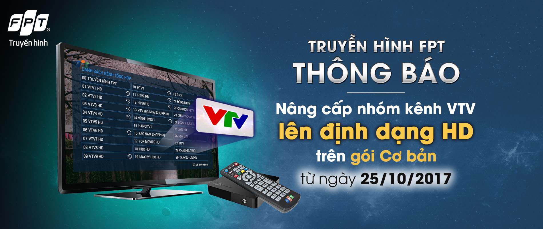 Truyền hình FPT nâng cấp thêm nhóm kênh HD trên hệ thống cho khách hàng